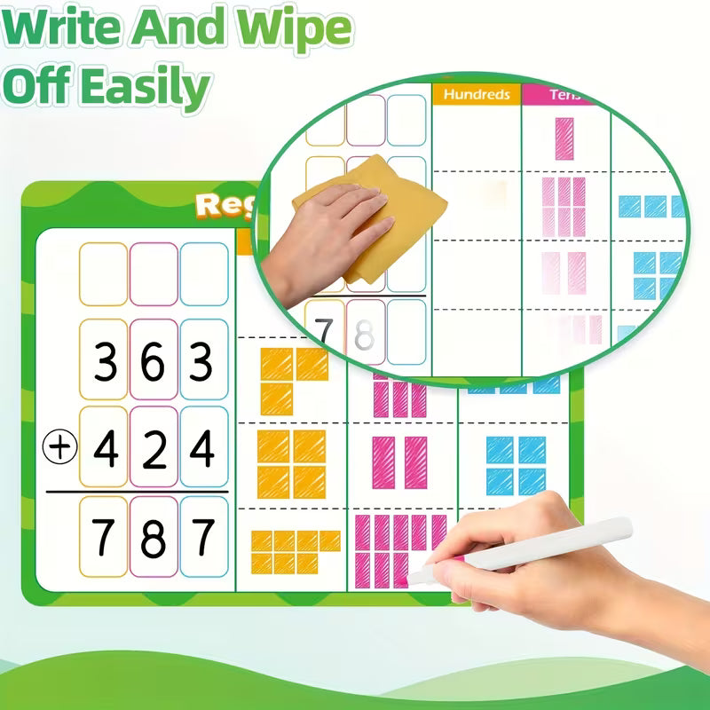 Place Value Mats (with Whiteboard Marker/Eraser)