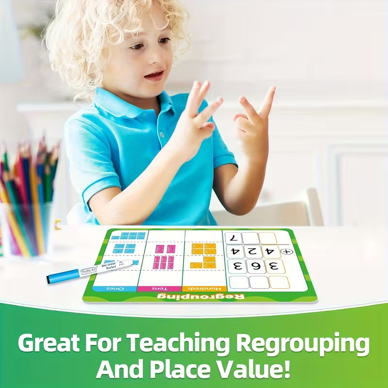 Place Value Mats (with Whiteboard Marker/Eraser)