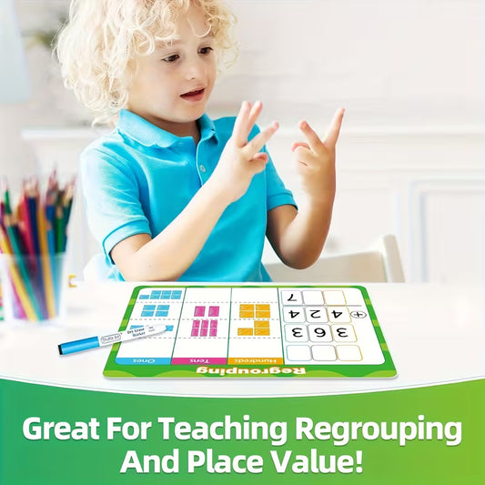 Place Value Mats (with Whiteboard Marker/Eraser)