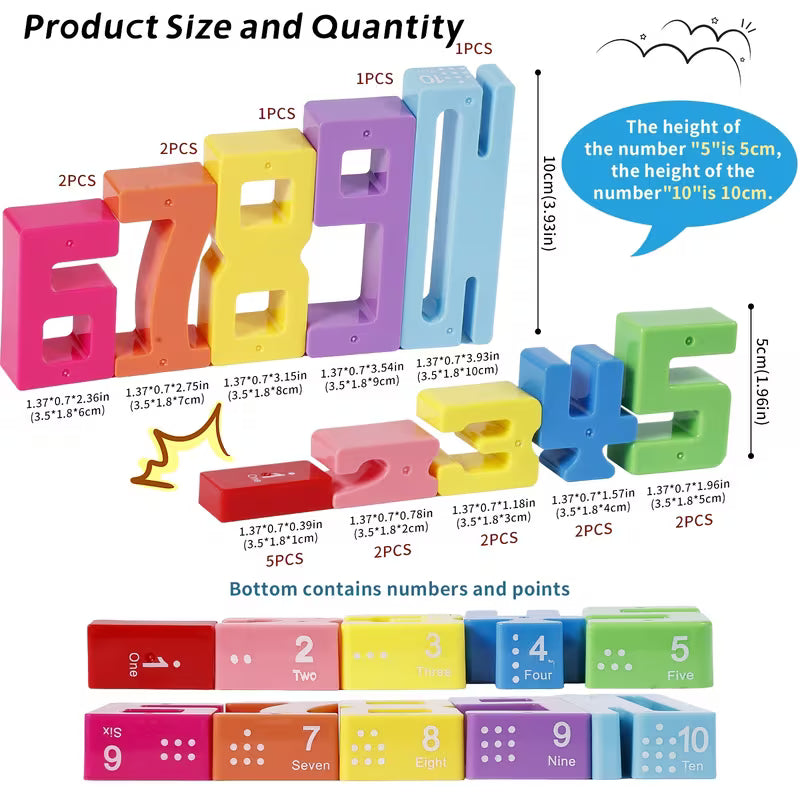 Addition Blocks - Large Set - Plastic