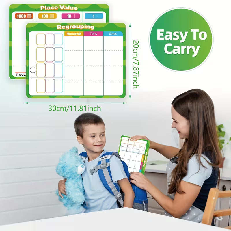 Place Value Mats (with Whiteboard Marker/Eraser)