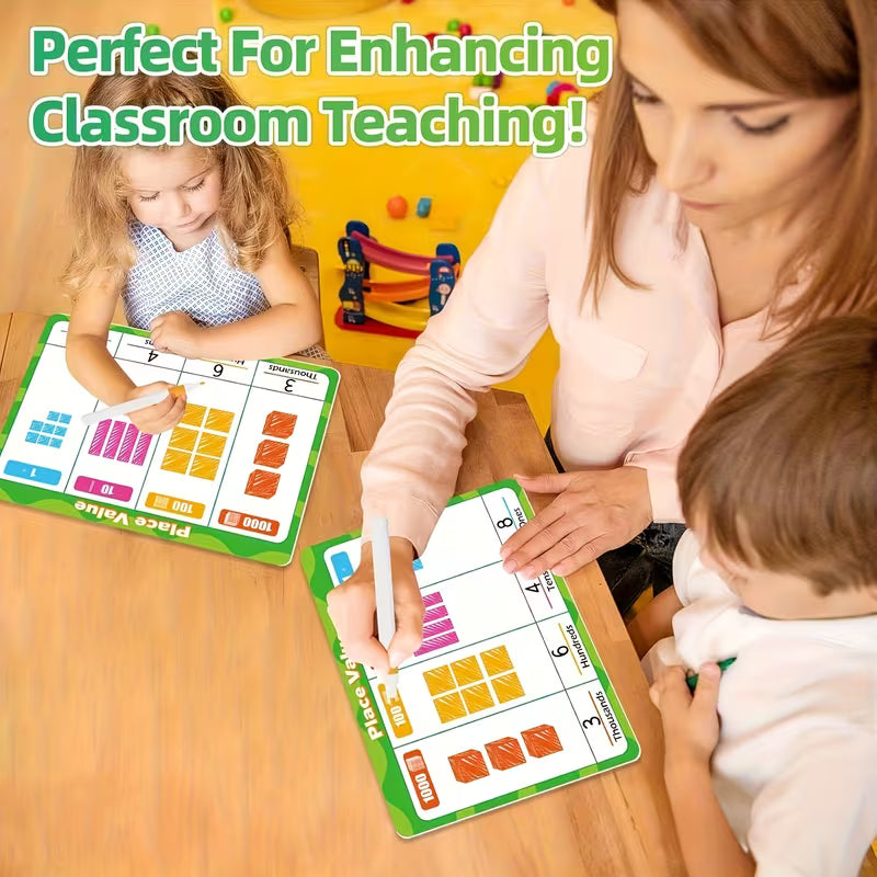 Place Value Mats (with Whiteboard Marker/Eraser)